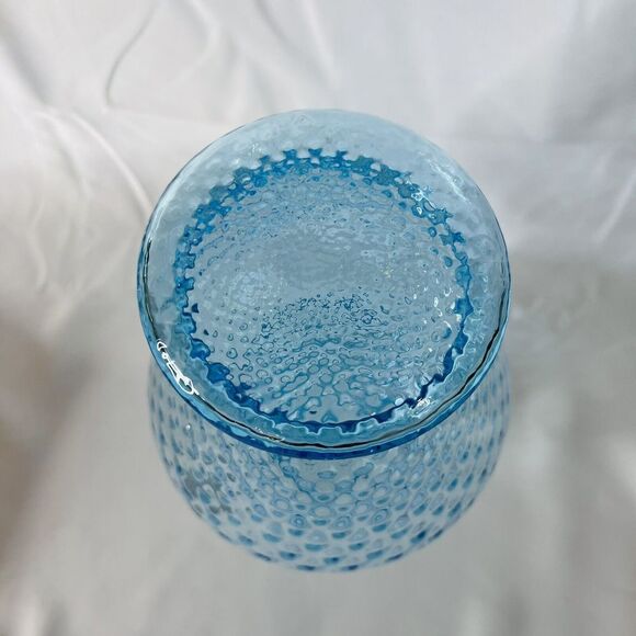 White Cristal French Aqua Blue Turquoise Vase Made in Italy w Label 12.5“ Tall - Picture 7 of 9